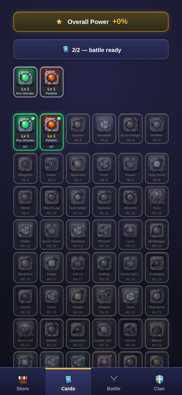 The card collection